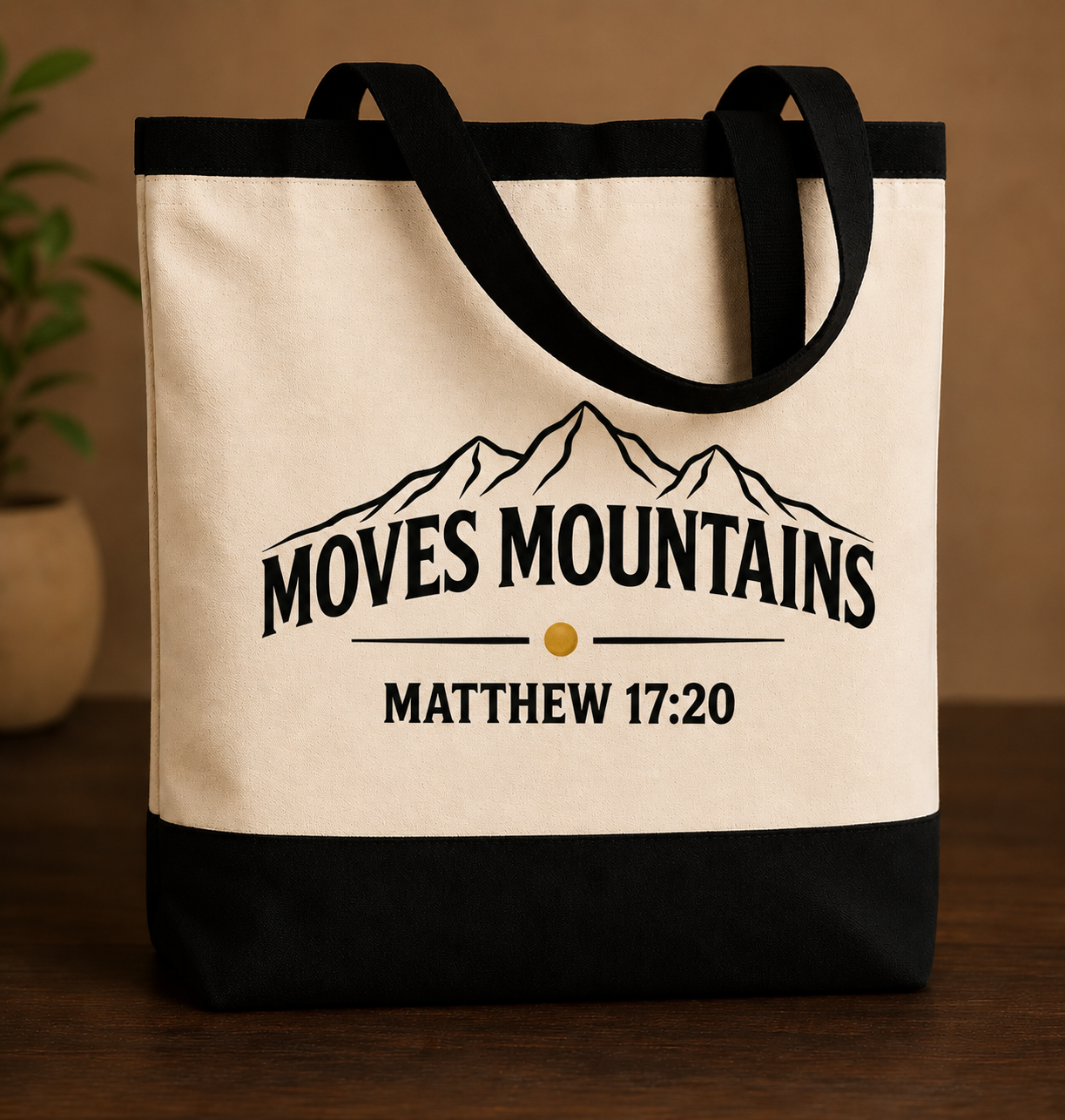 Mustard Seed Faith Tote - Black
