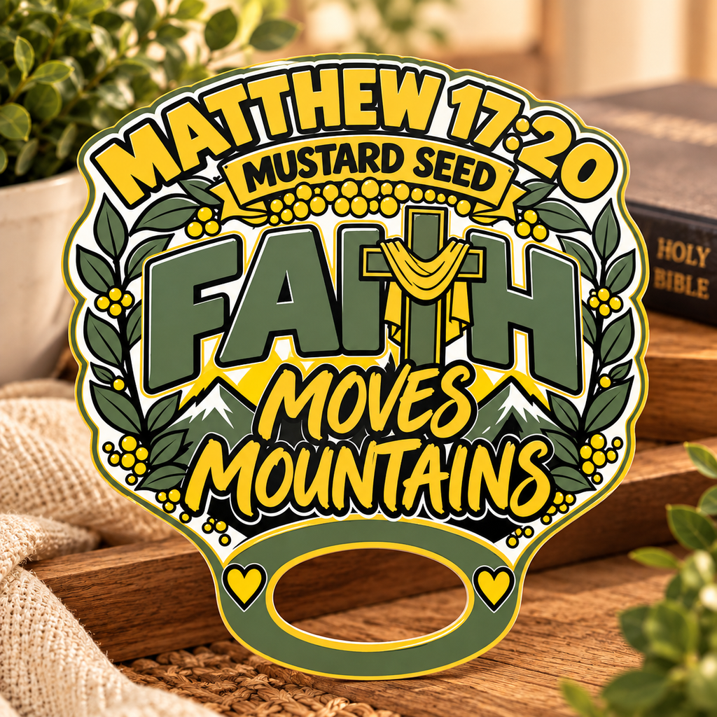 Matthew 17:20 3D Faith Fan