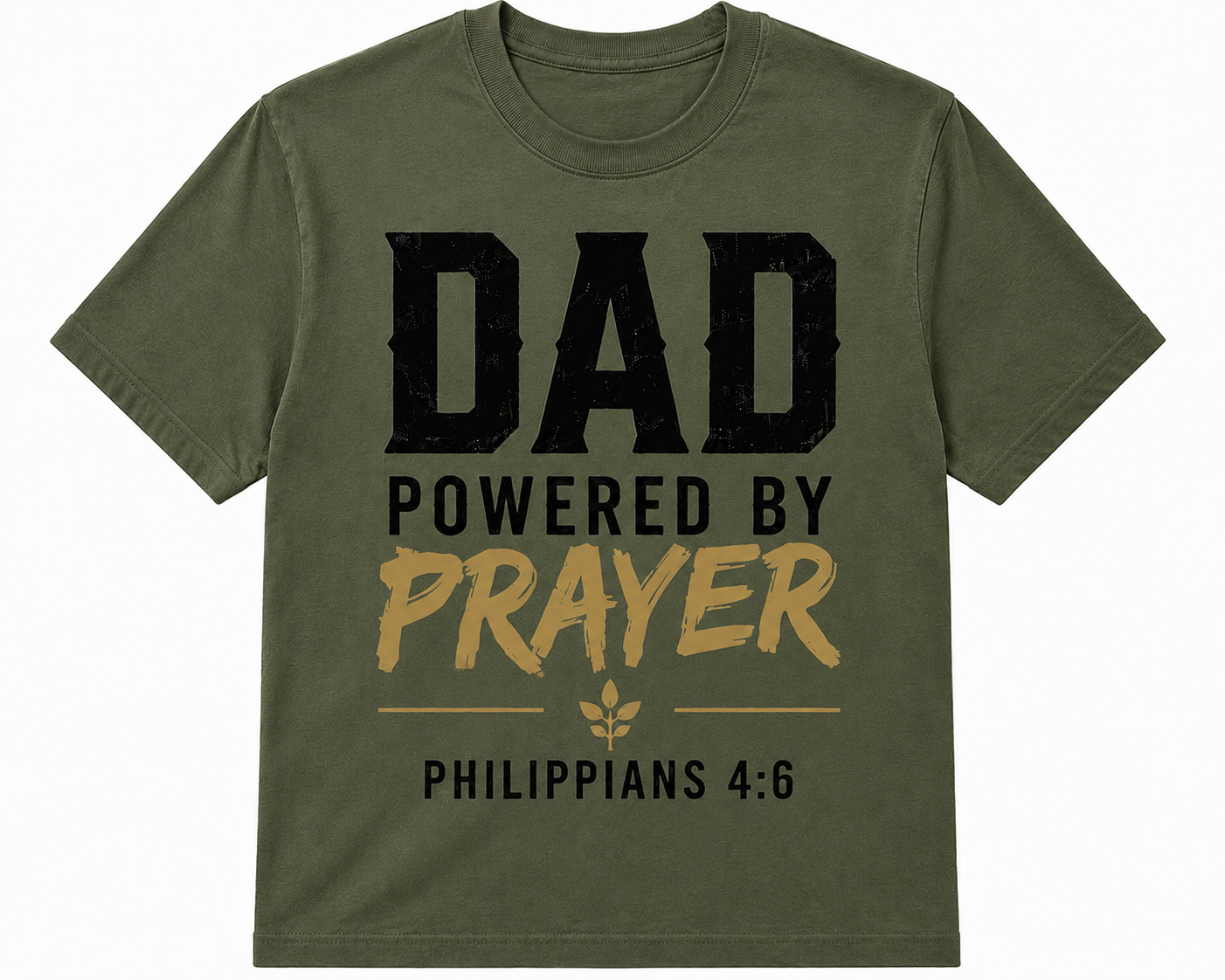 Dad Powered By Prayer Tee